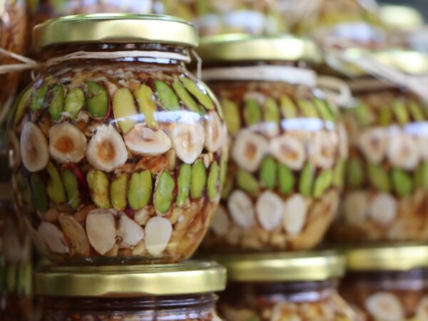 Moroccan Msemen with Honey and Almonds