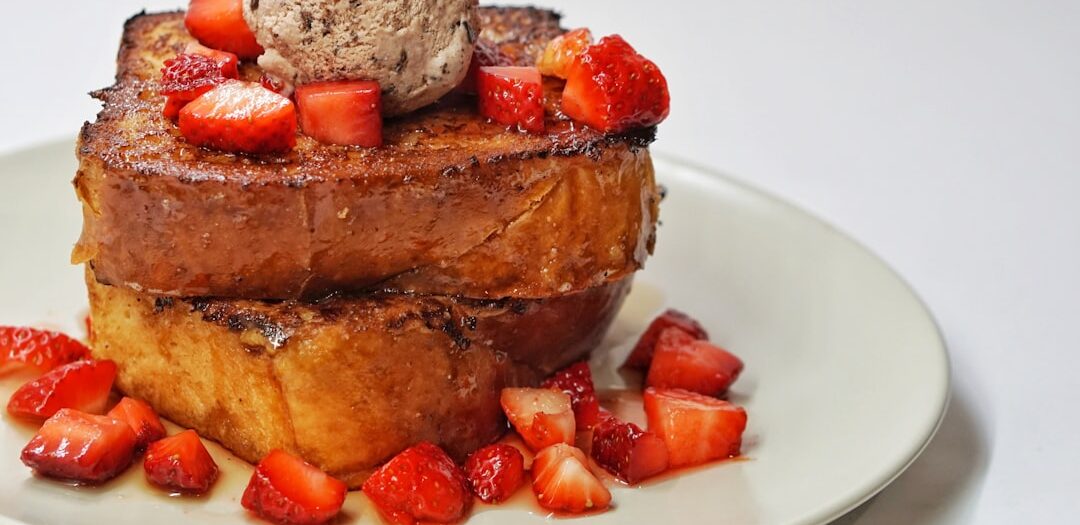 French Brioche French Toast with Berry Compote