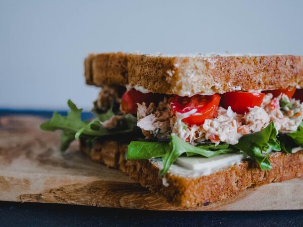 Autumn Apple Walnut Chicken Salad Sandwich